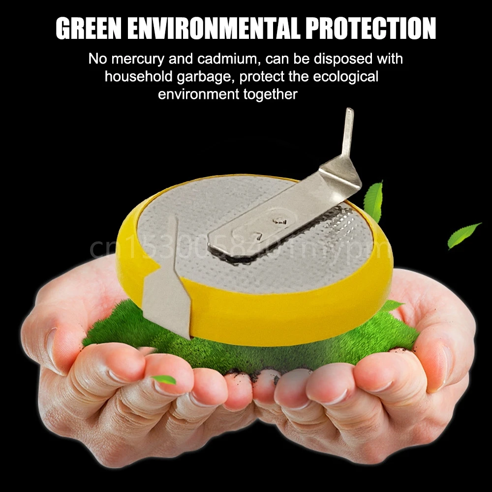 8PCS Dewtox CR2032 3V Lithium Battery In Line Horizontal Solder Pin Battery for Automobile Remote Control Mainboard Scale