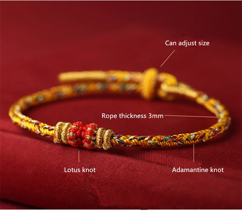 Mode Hand Geflochtene Bunte Seil Glück Armband Armreif Frauen Männer Beste Freunde Liebhaber Geschenk Freundschaft Armband Größe Einstellbar – Detail 5