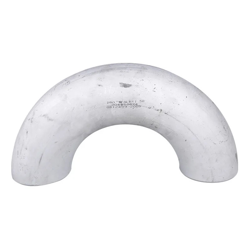 304 stainless steel welded and stamped seamless pipe fittings, 180 degree elbow, U-shaped bend, long radius, industrial grade