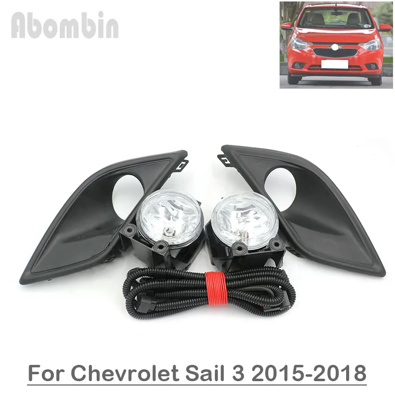 Front Bumper Fog Lamp Daytime Running Fog Light With Wiring Harness Kit For Chevrolet Sail 3 2015 2016 2017 2018