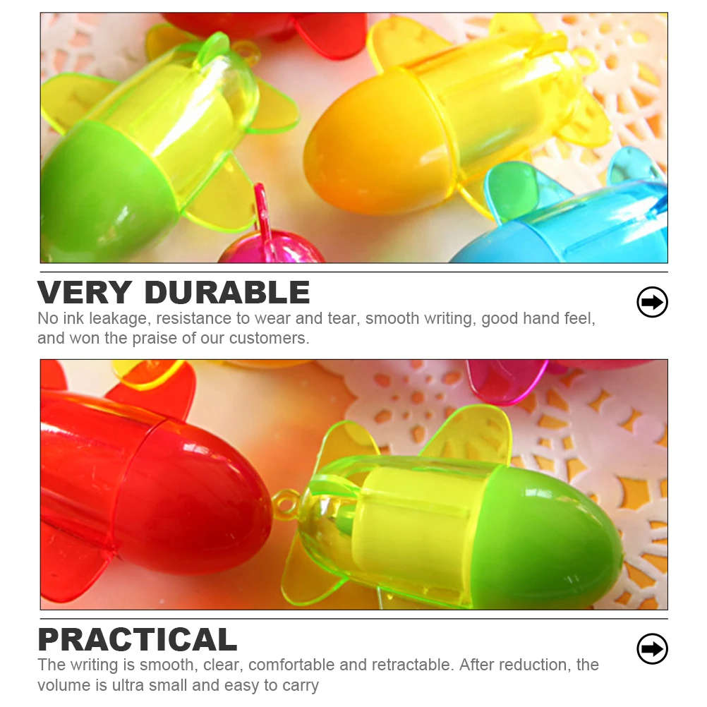 

20 Pcs Cartoon Airplane Ballpoint Pen Adorable Pens Students Stationery Prize for Plastic Writing Ink