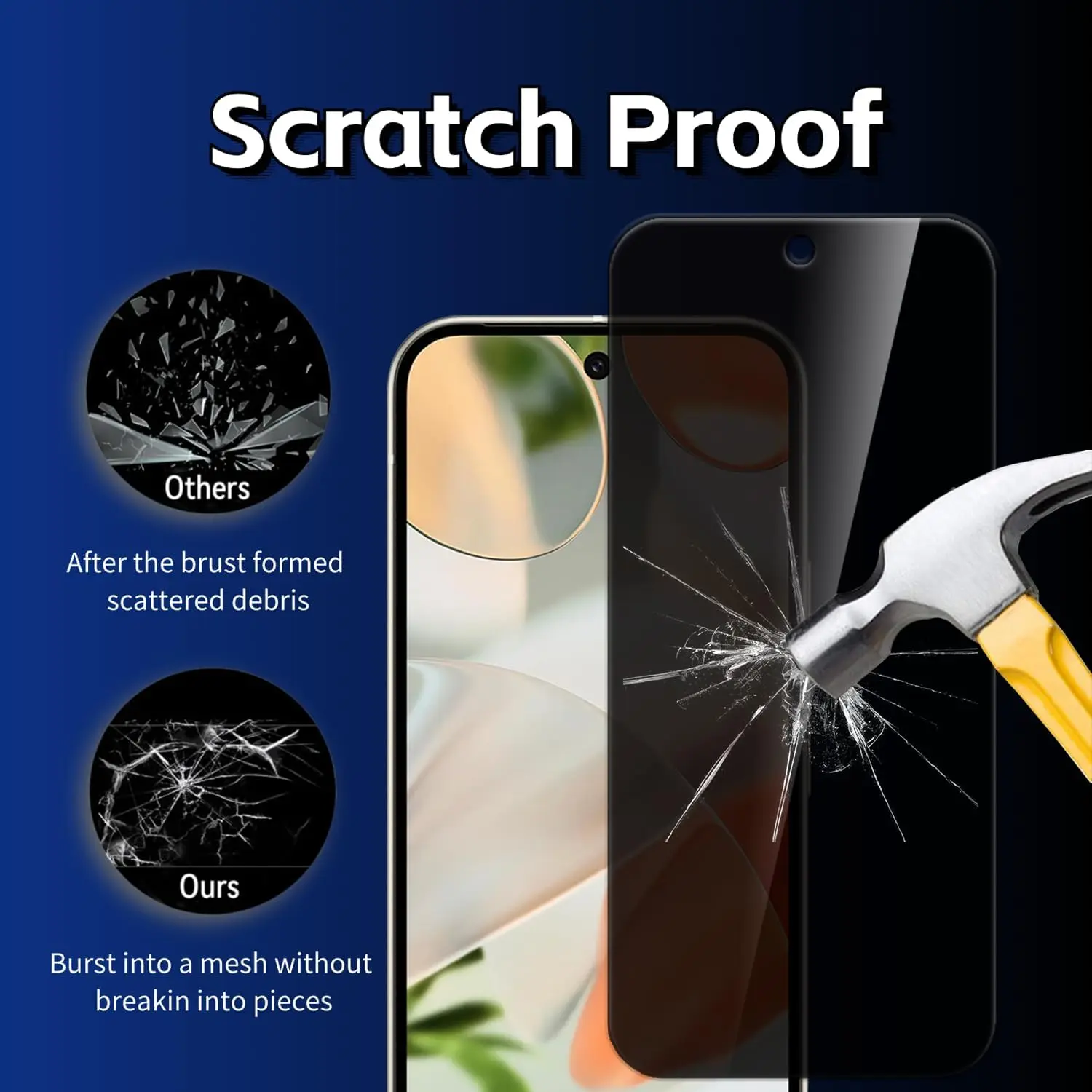 Picture 6: [2 Pack] Film Anti-Spy Privacy Screen Protector Tempered Glass+ [2 Pack]Camera Lens Protector For Google Pixel 9 Pro Fold