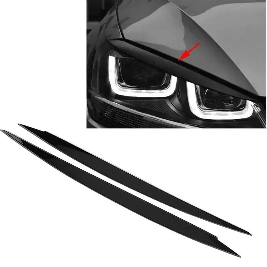 Headlights Eyebrow Eyelids Stickers Trim Cover For VW GOLF 7 7.5 VII MK7 MK7.5 GTI R GTE GTD 2013-2020 Accessories Body Kit ABS