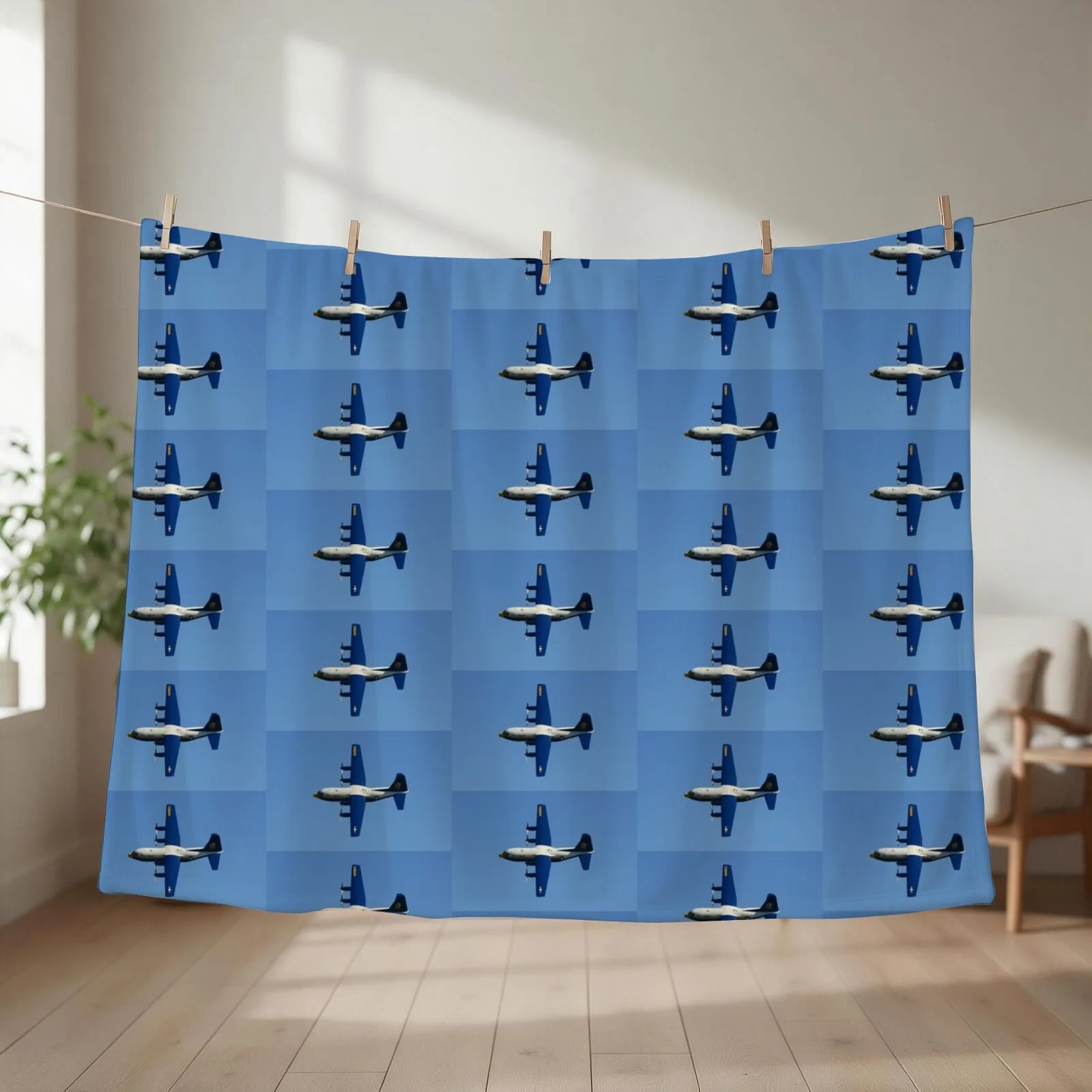 Fat Albert : C-130 Hercules Throw Blanket couch cozy soft plush fuzzy picnic outdoor blanket