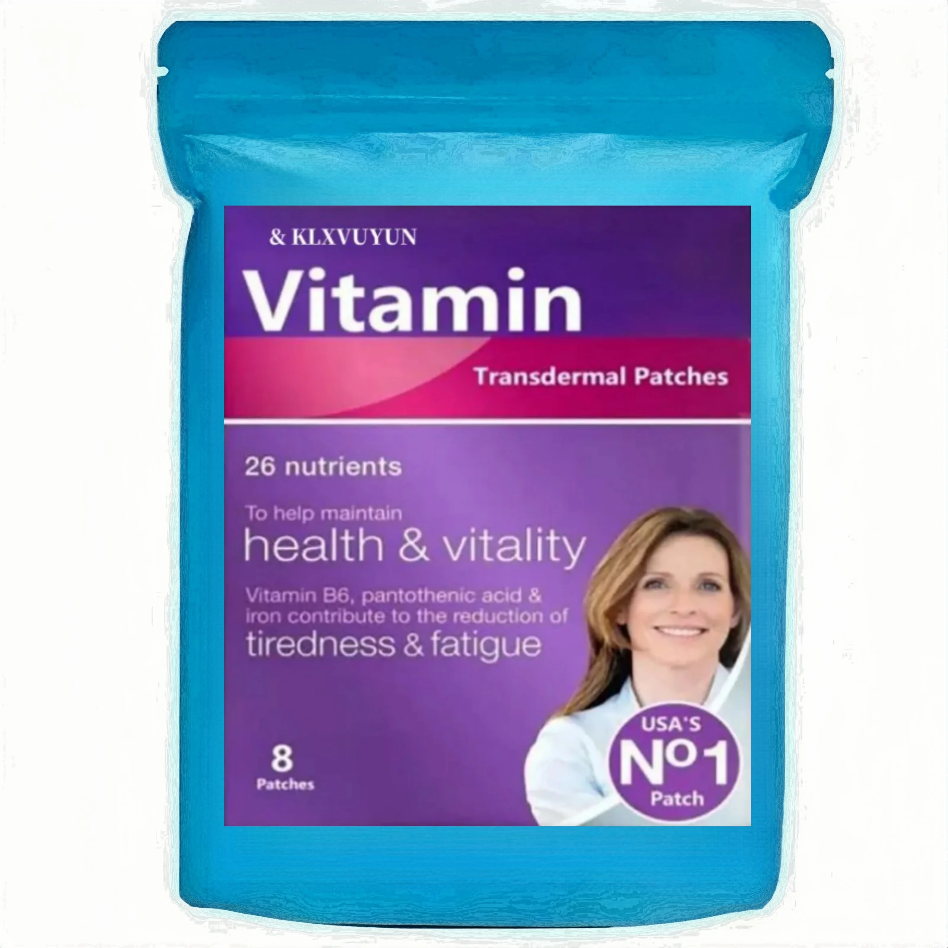 Vitamin B6, Pantothenic Acid & Iron Contribute To The Reduction Of Tiredness & Fatigua, 26 Nutrients Transdermal Patches