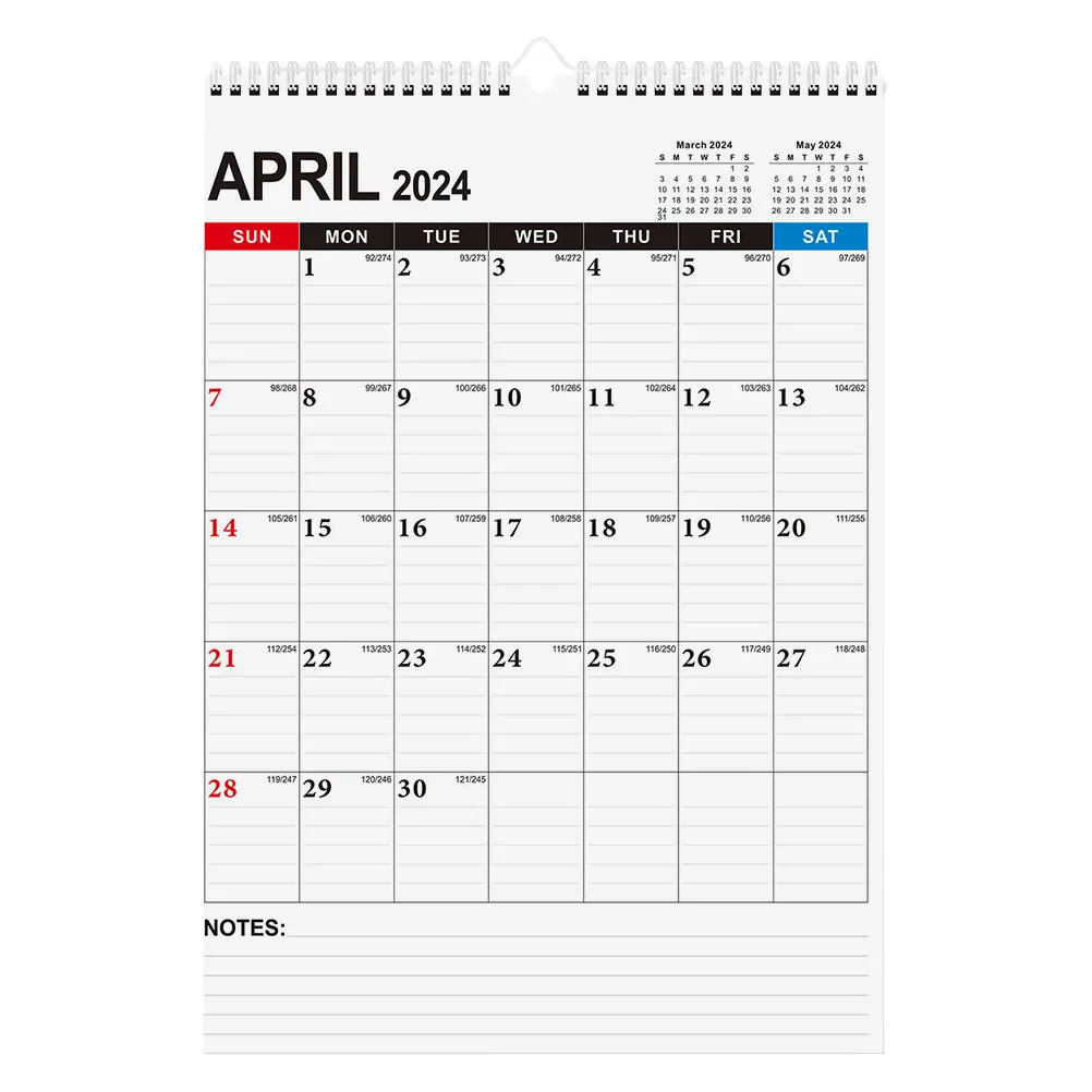 2024-2025 Monthly Wall Calendar for Home Office School Room Holiday Planning Appointment Daily Use Sturdy Hanging Calendar Decor