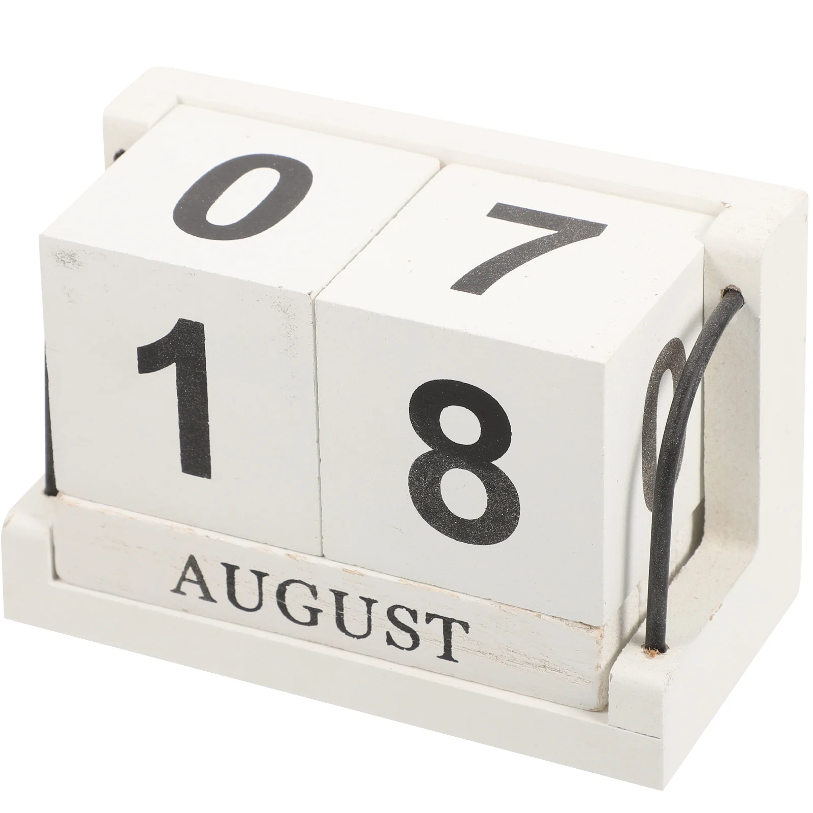 

1Set Synthetic Material Rectangular Desktop Calendars Perpetual Standing Flip Calendar Home Office Supplies
