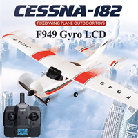 【C0】WLtoys 2.4G F949 LCD Version RC Airplane Cessna 182 3D6G 3Ch Fixed Wing Plane Outdoor Drone RTF With Gyroscope And Night