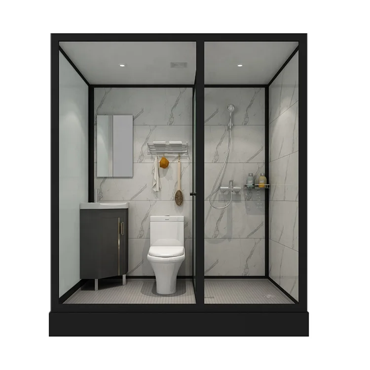 

Новый дизайн, гибкий встроенный блок для душа и унитаза, портативный сборный комплект для ванной комнаты «все в одном», алюминиевый полный комплект для ванной комнаты