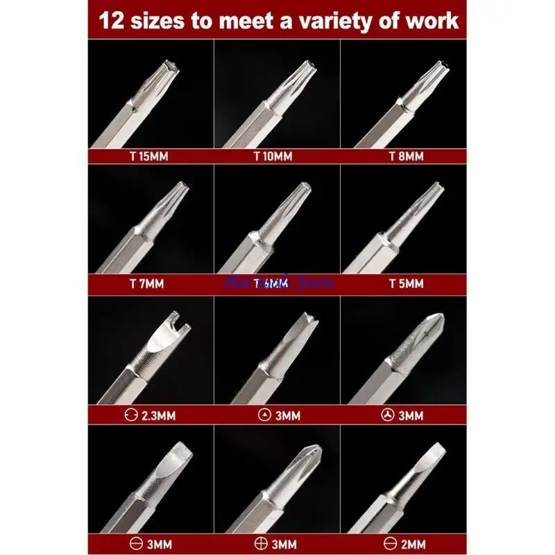 X37E 7 Pcs Household Multifunctional Strong Screwdriver Bit Set Repair Tool