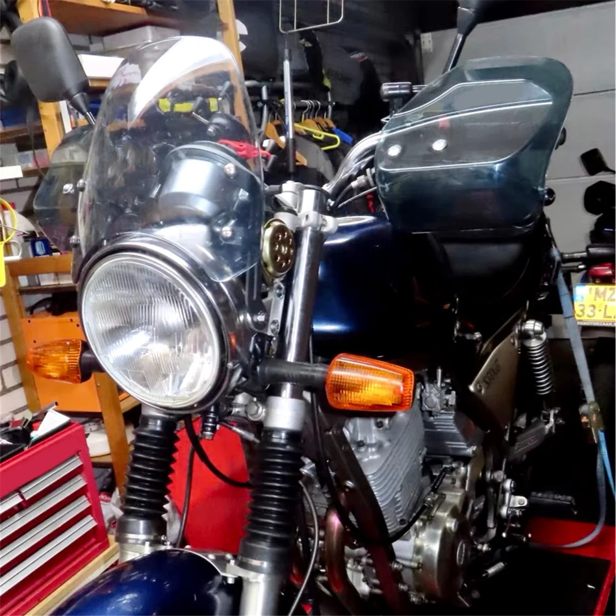 

Motorcycle Windshield-Motorcycle Windshield for Bonneville T100 T120 Thruxton 900 Headlight Fairing Windscreen