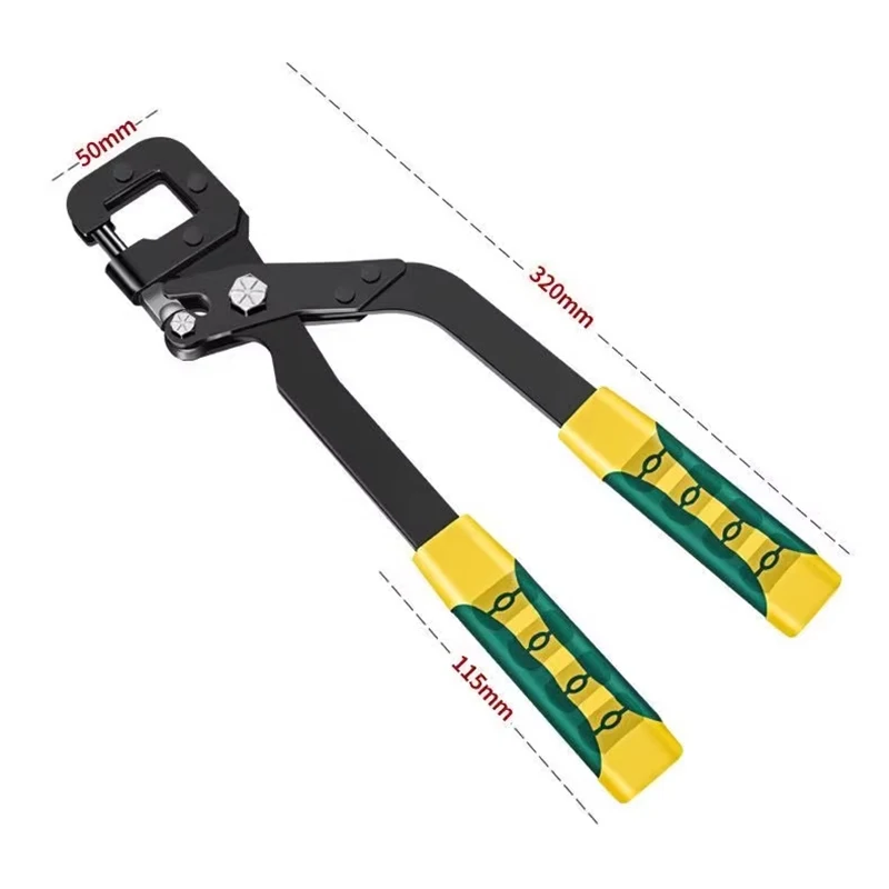 Metal Stud Crimping Pliers, Double-Handle Stud Pliers, Aluminum Ceiling Perforating Pliers, Drywall Installation Tools