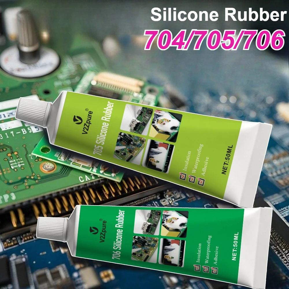 Silicone Industrial Adhesive 704 705 706 RTV Silicone Rubber Black White Transparent Electronic Component Sealing Glue