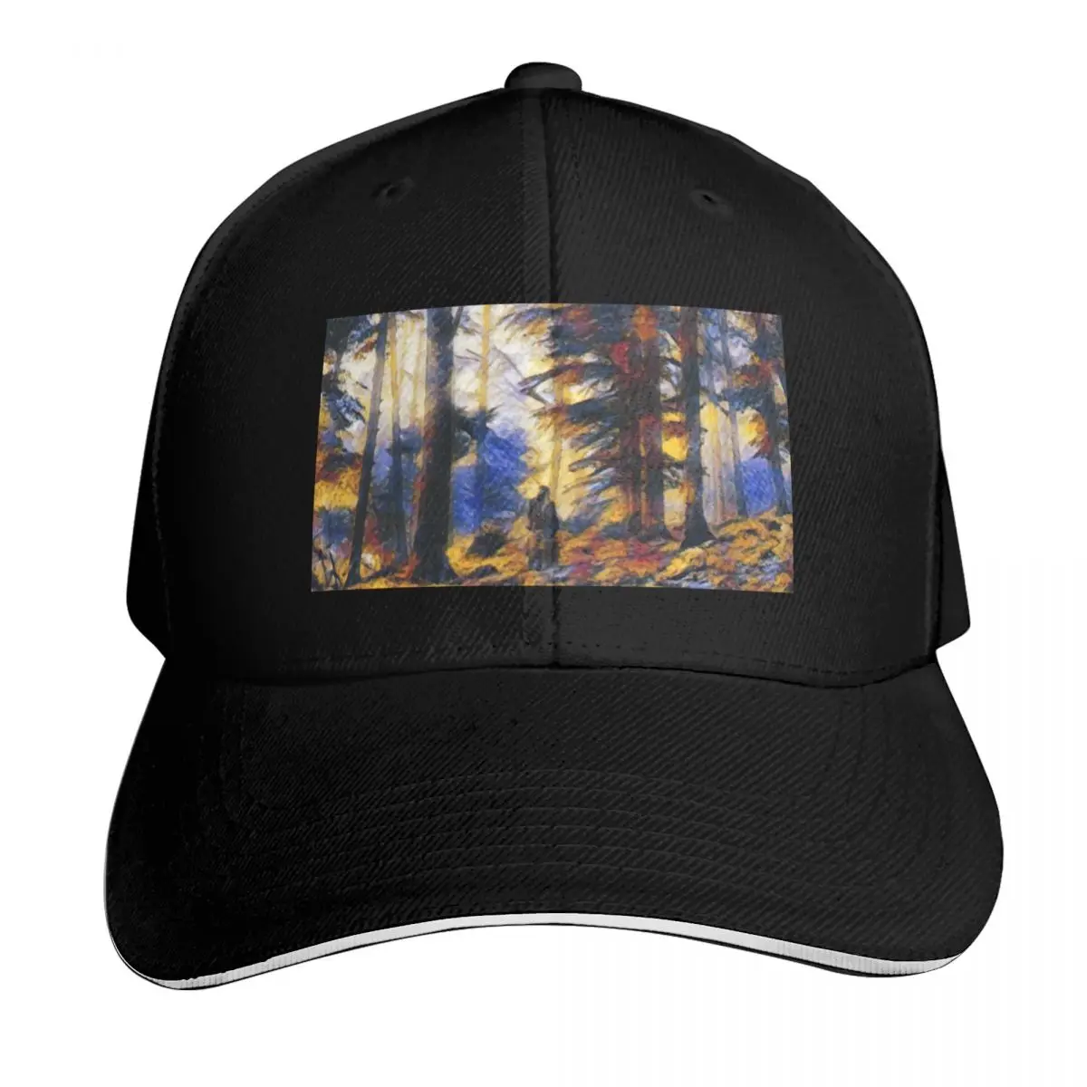 folklore Baseball Cap Cotton Twill Breathable Contrast Two Tone Brim Snapback Flat Bill