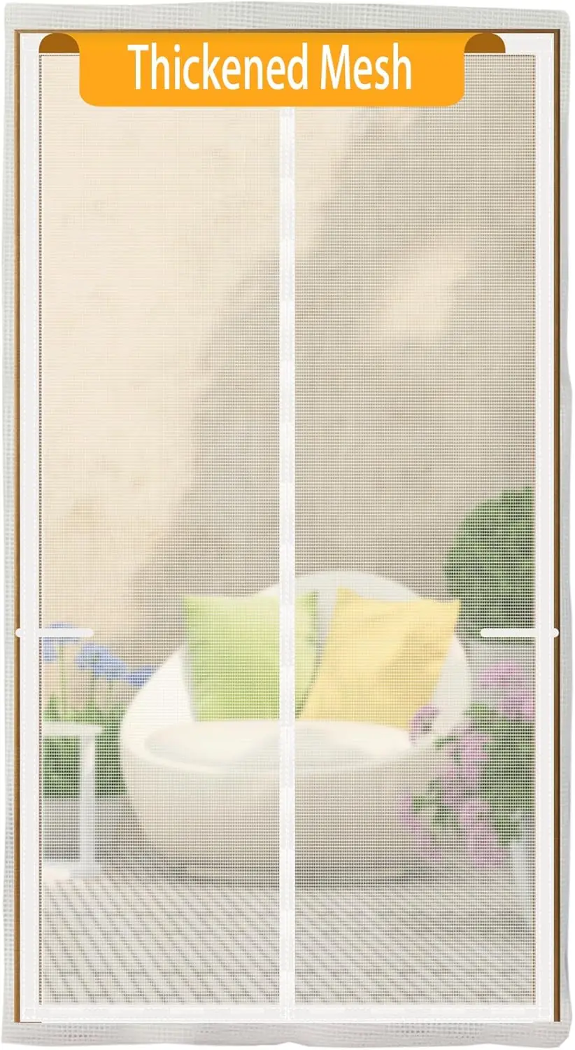 

Upgraded Magnetic Screen Door Thicker 250g/m² Reinforced Mesh,36 Longer Magnets,Door Screen Magnetic Closure for Single Door,