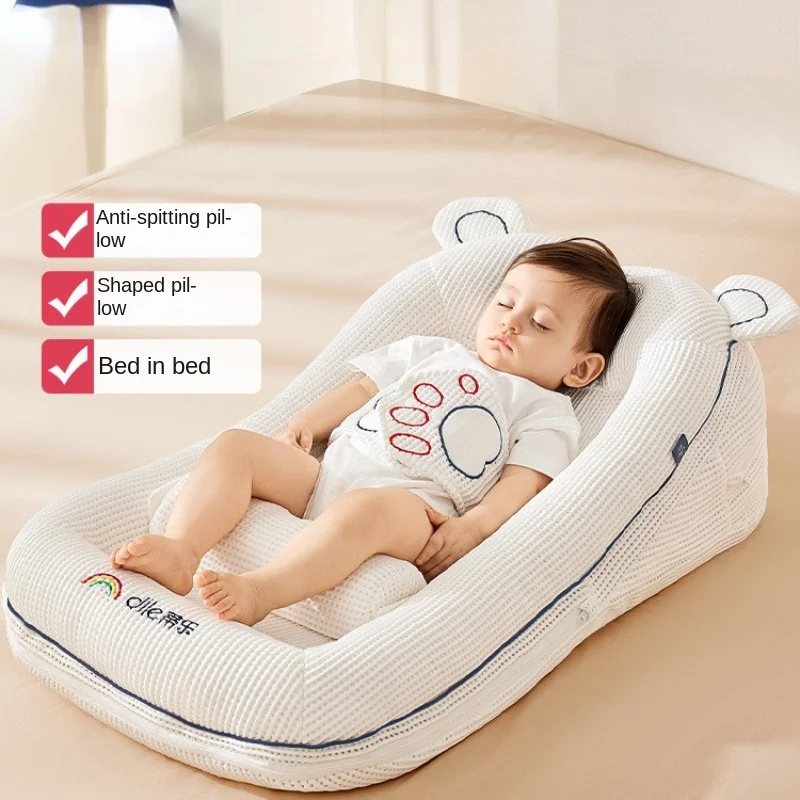 Multi-functional Styling Pillow,Baby Anti Spit Pillow Ramp Pad,Baby Feeding Pillows Anti-spillage Lying Newborn Bed in Bed