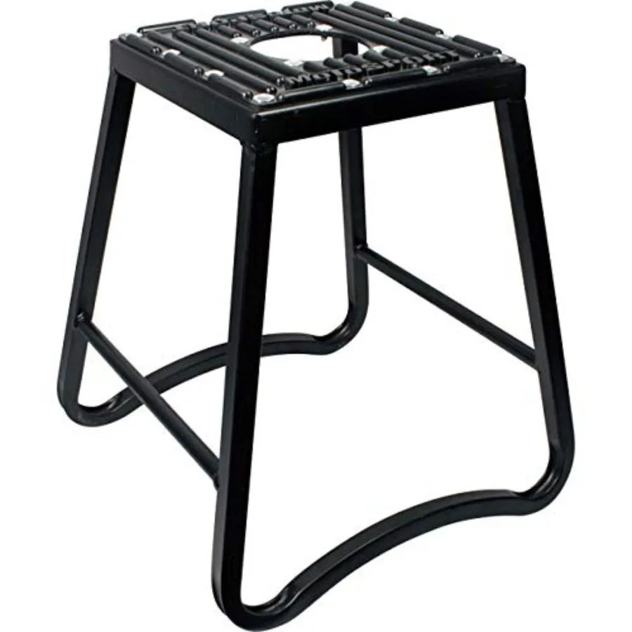 

Стальная подставка для мотоцикла, черная, усиленная металлическая рама с нескользящими накладками, компактный дизайн для гаража или дома