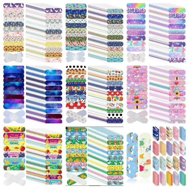50 sztuk śliczne dzieci bandaże słodkie owoce w stylu kreskówki jednorożec dinozaury gwiaździste nocne niebo bandaid opatrunek plaster bandaże samoprzylepne
