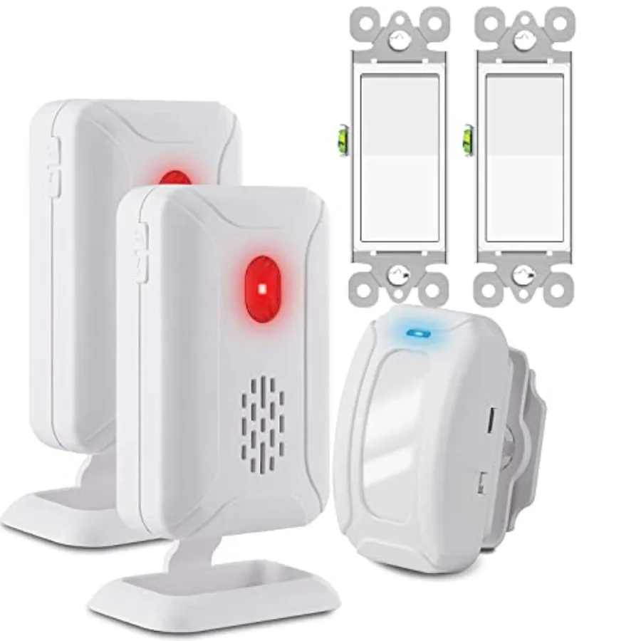 

Wireless Motion Sensor Detector Alarm, Home Security Alert, Store Welcome Chime Door Entry Doorbell, 2 Receiver 1 Infrared Tran