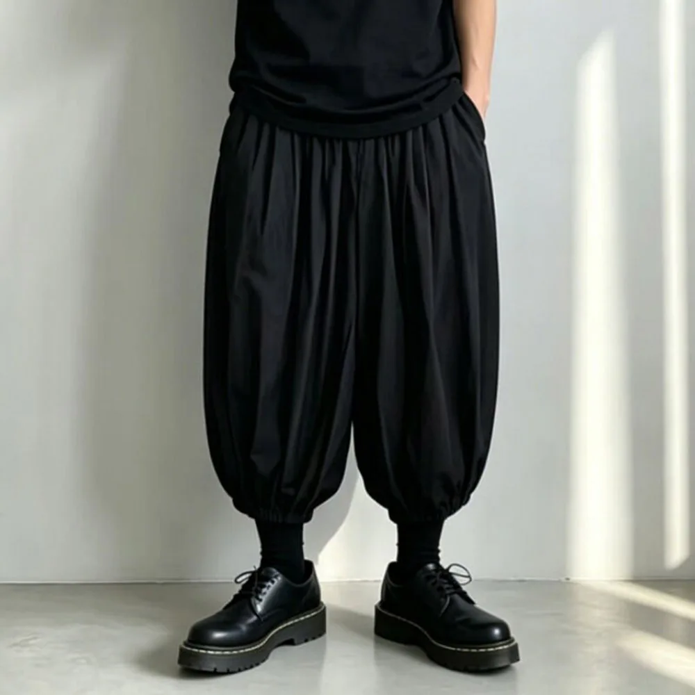 XS-5XL Winter Men’s Solid-Color Straight-Leg Trousers American Vintage Fashion Trend High Street Casual Loose Men’s Bottoms