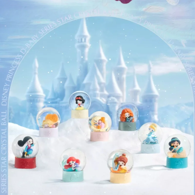 

Хрустальный шар Диснея, загадочная коробка, серия принцесс, кавайная кукла, мультяшные красивые украшения, подарки на день рождения вокруг модели детей