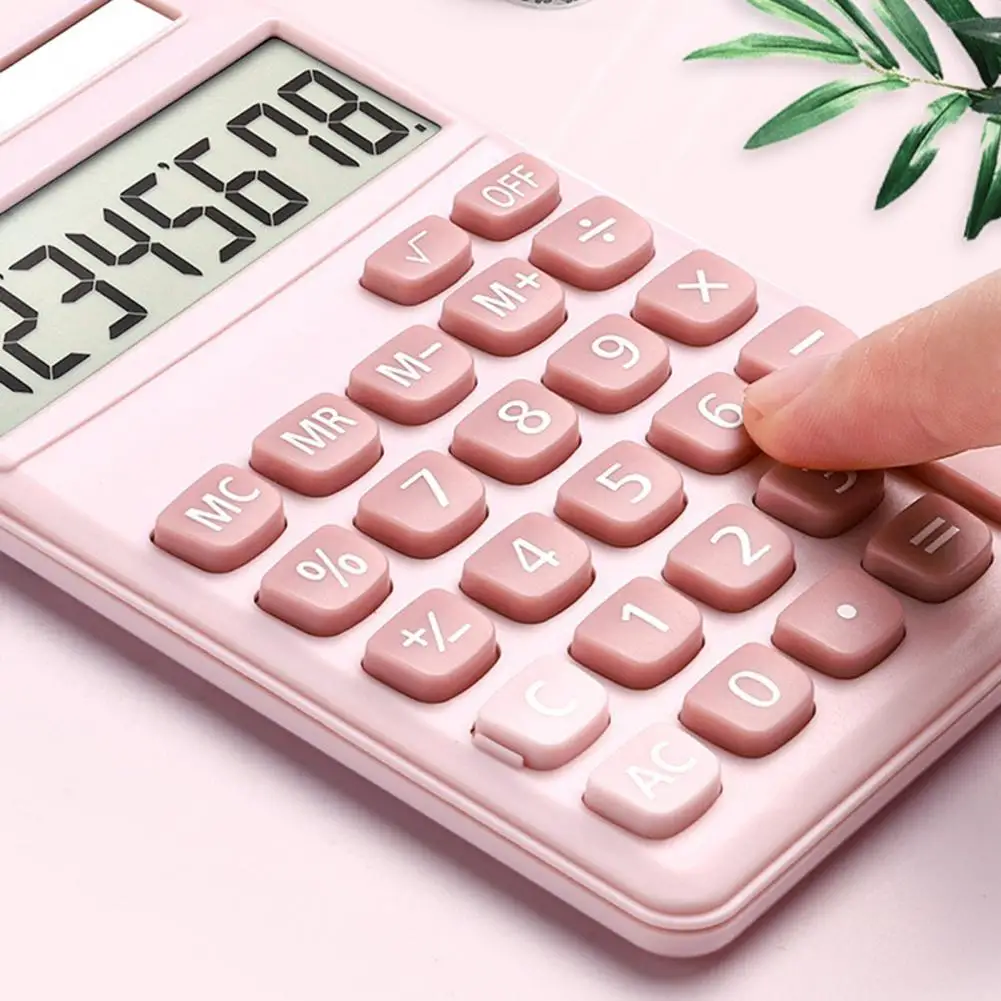 8-Digit Mini Calculator Solar Powered Large Display Multipurpose Basic Scientific Calculator