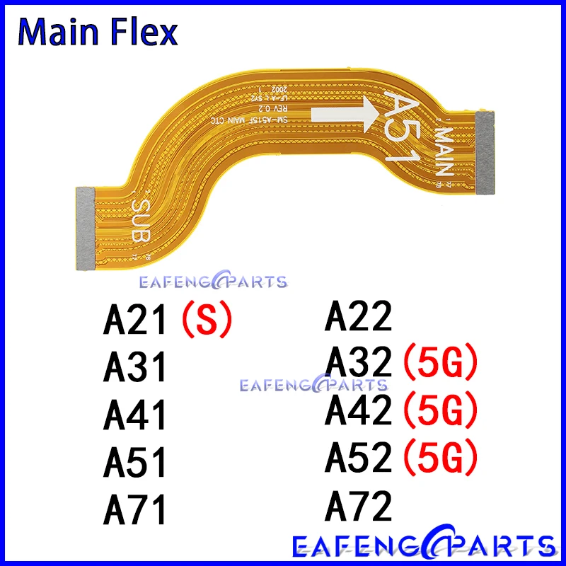 

Motherboard Connector Cable for Samsung Galaxy A21S A31 A41 A51 A71 A22 A32 A42 A52 A72 4G 5G Main Board Flex