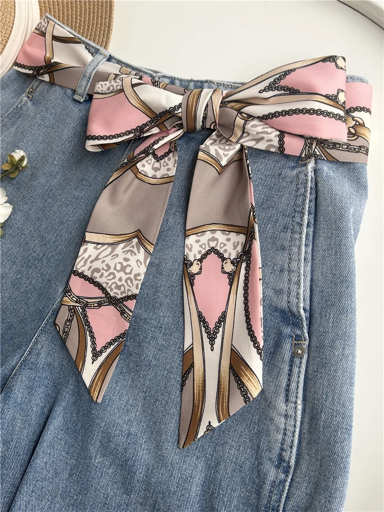 Fabric Belts for Women Long Scarf Skirt Pants Extended Ribbon Decorative Dress Waist Jeans Strap Rope Headband