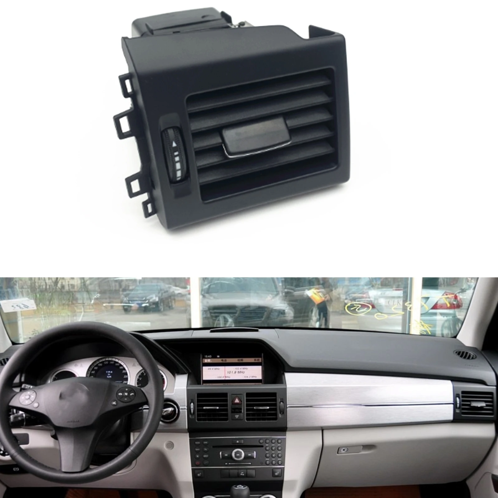 Car Interior Dash Climate Control A/C Air Vent Outlet Grille Console Assembly Cover For Mercedes Benz GLK Class X204 2008-2012