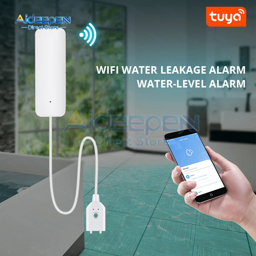 Tuya Home Alarm Water Leakage Alarm Independent WIFI/Zigbee Water Leak Sensor Detector Flood Alert Overflow Security System