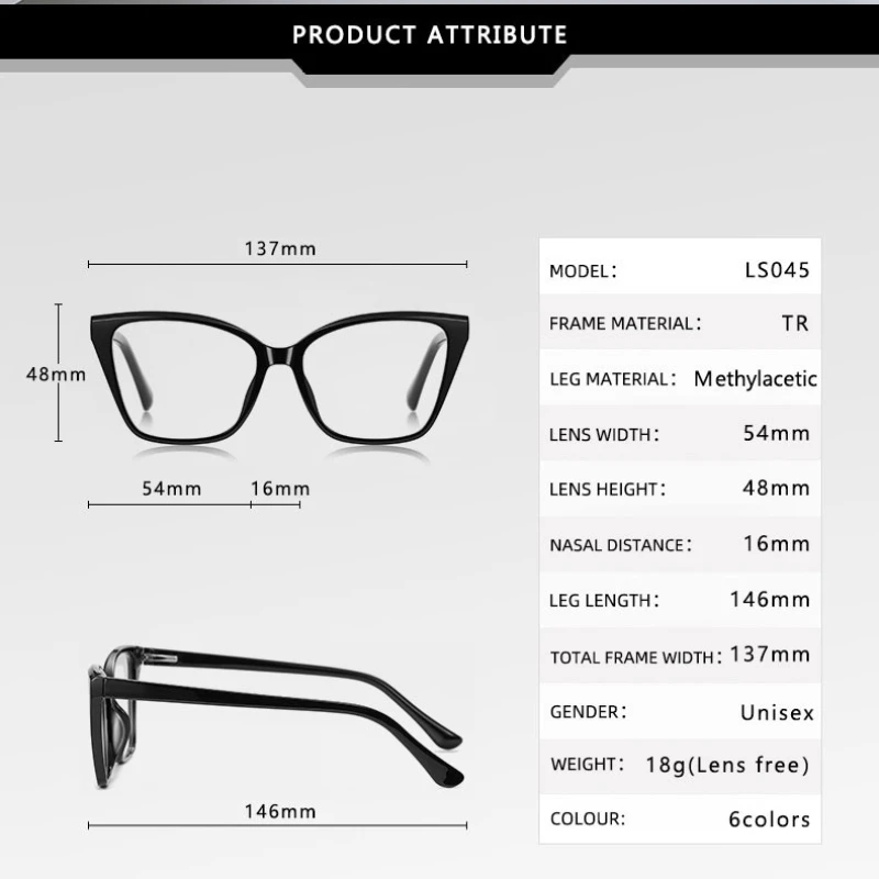 SZTZX موضة جديدة عين القطة تصميم شخصي نظارات قراءة مضادة للضوء الأزرق للنساء وصفة طبية قابلة للتخصيص