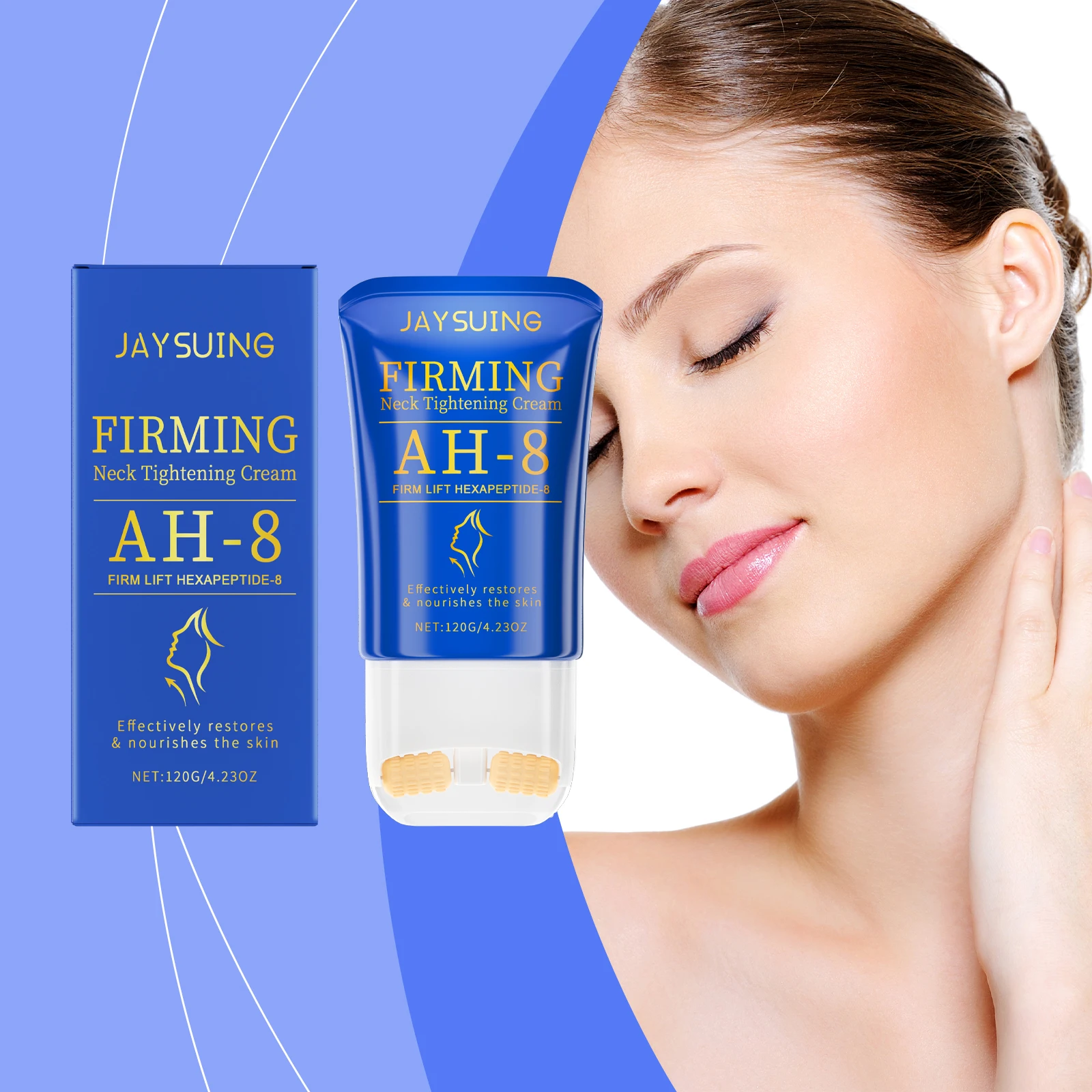 

Smoothing Roller Neck Cream - Gentle Hydrating & Moisturizing, Aids Neck Skin Elasticity, Supports Soothing & Barrier Care
