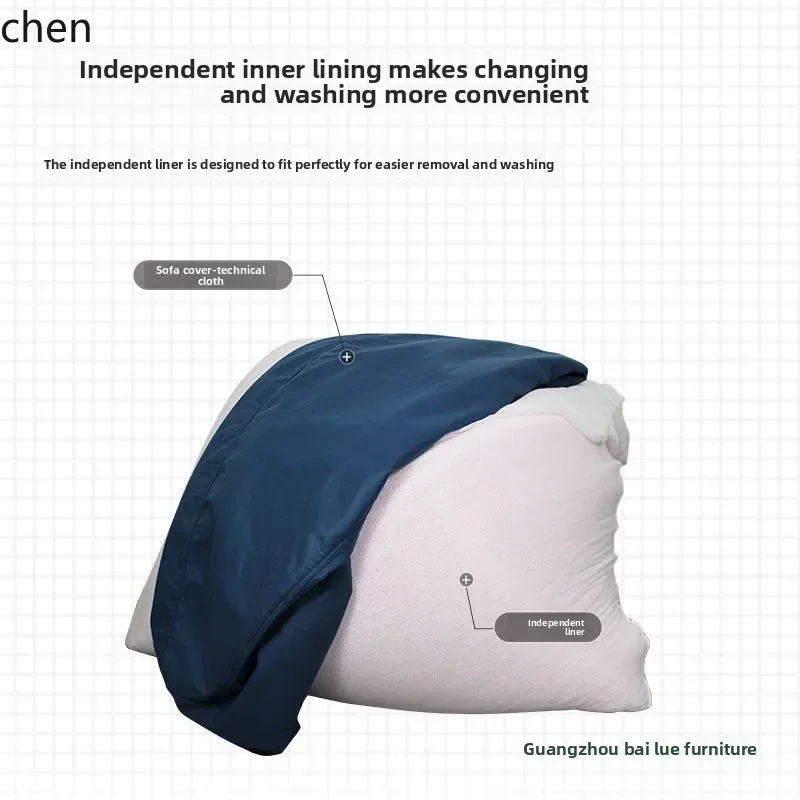 DSA  Tech Fabric Lazy Sofa Bean Bag Sleepable Removable Washable