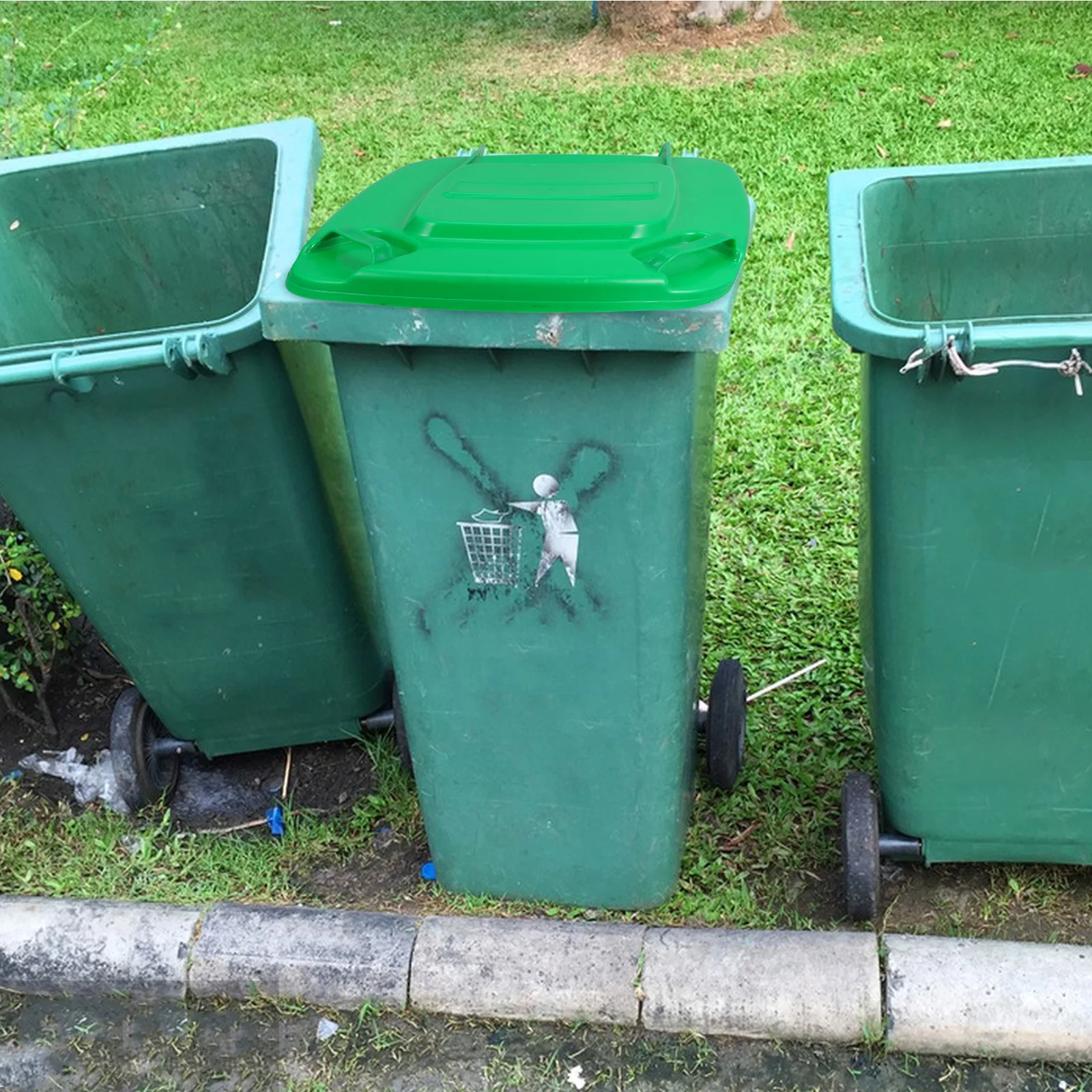 

1Set Outdoor Trash Can Lid Replacement Lock Clip Pin Weather Resistant Odor Blocking Sleek Design Garbage Cover Buckle