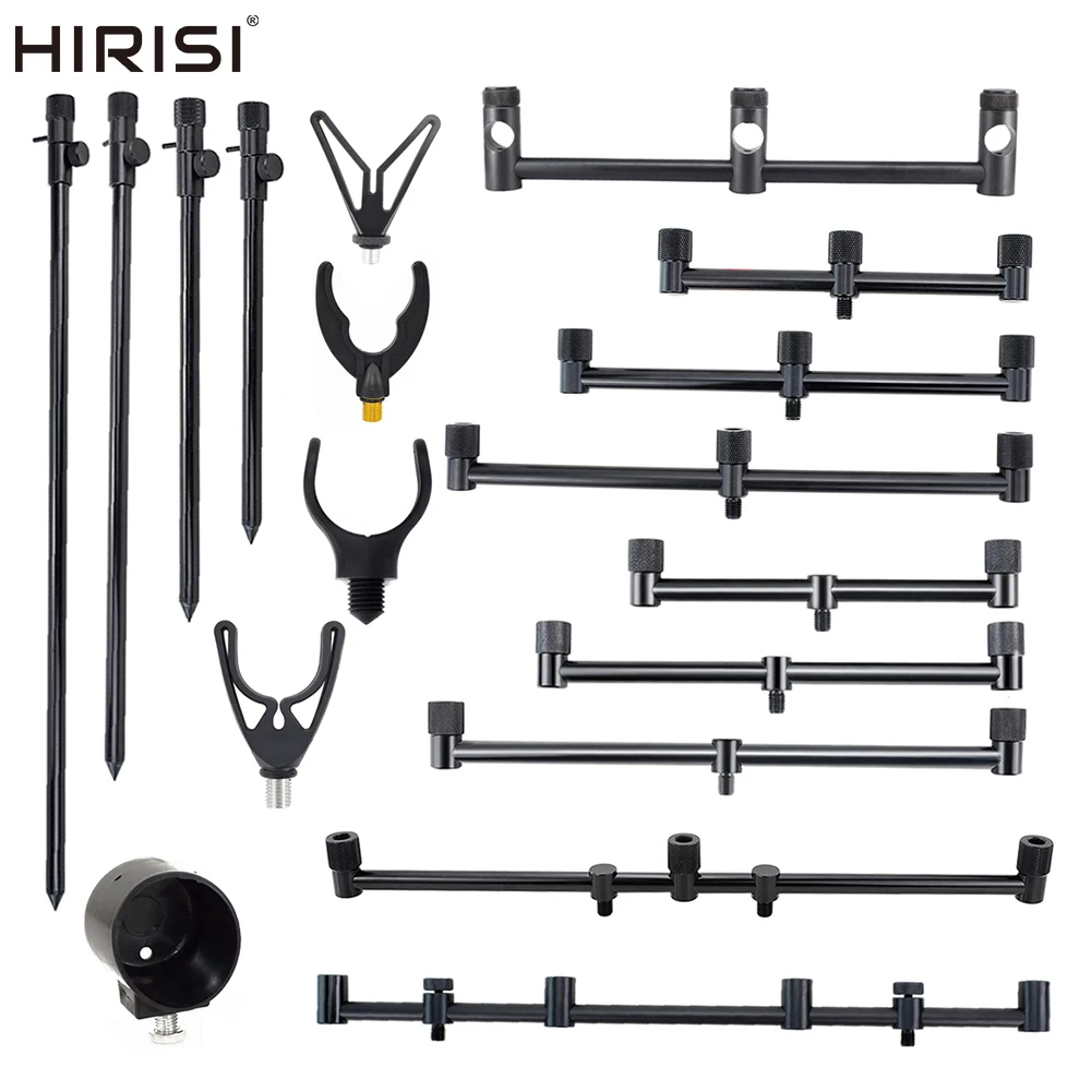 Hirisi Carp Fishing Rod Pod Bank Stick and Buzz Bar Fishing Rod Rest Head Fishing Accessories