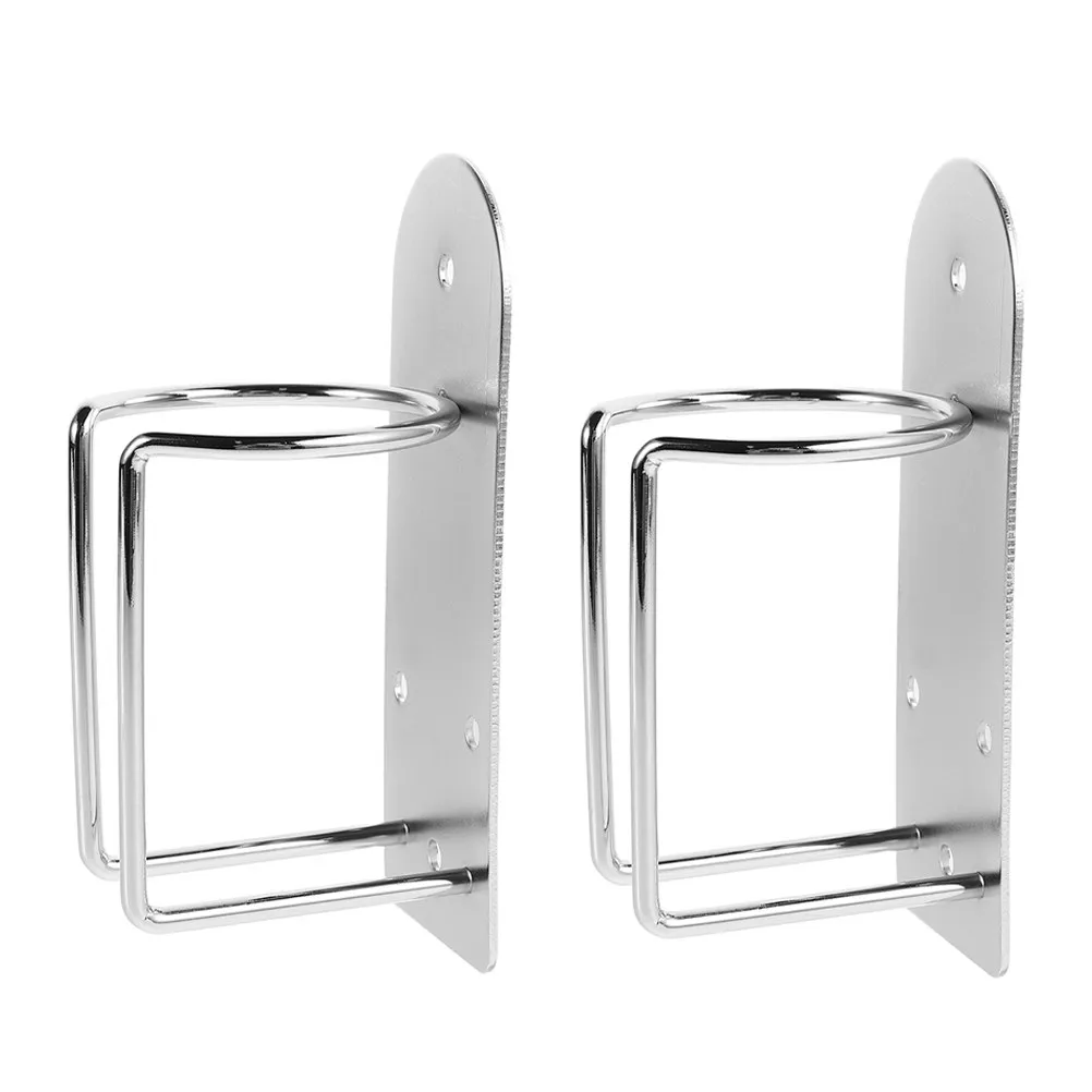 2Pcs Stainless Steel Hair Clipper Holder Wall Mounted Trimmer Storage Rack Beard Grooming Organizer Bathroom Hair Tool Organizer