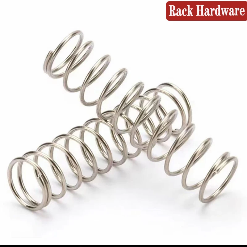 10Pcs 304 Stainless Steel Compression Springs, Return Spring, Wire Diameter 1.0mm, Outside Diameter5-20mm Length: 10-100mm