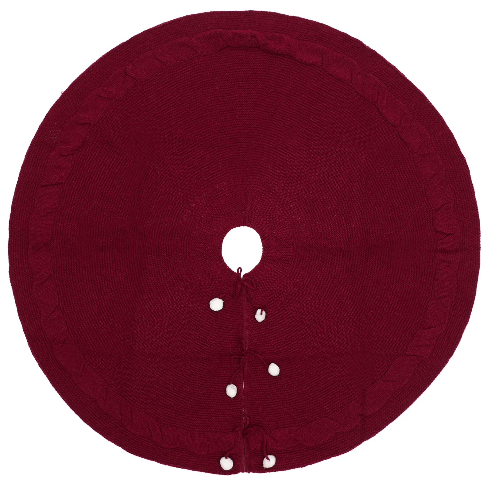 

1Pc Christmas Tree Skirt Beautiful Decorative Christmas Tree Apron Tree Dress Holiday Tree Decoration Red