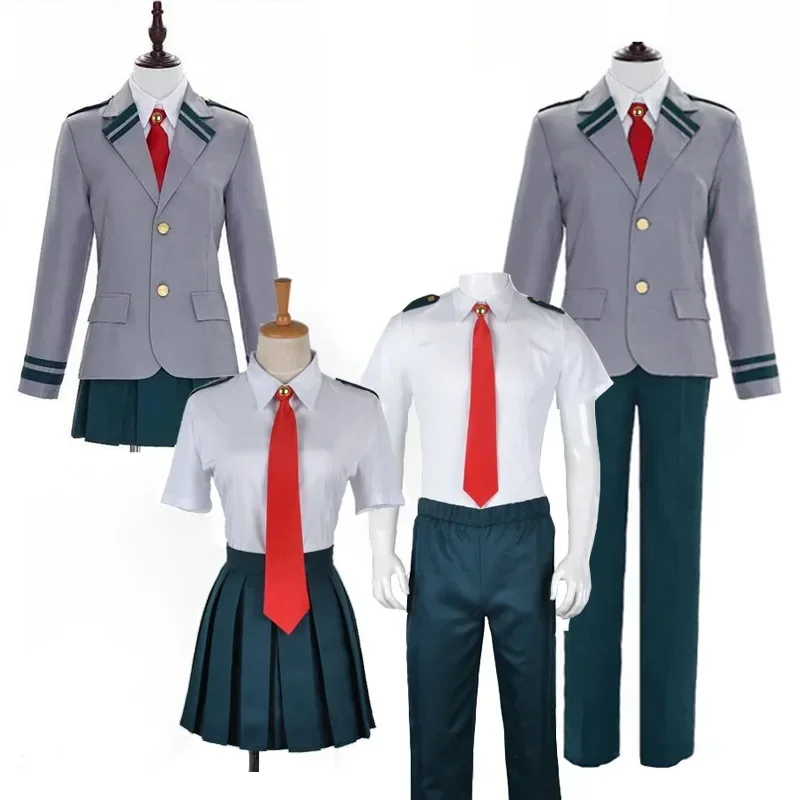 

Todoroki Shouto School Uniform Boku No Hero Academia Cosplay Costume Ochaco Uraraka Summer School Suit Full Set