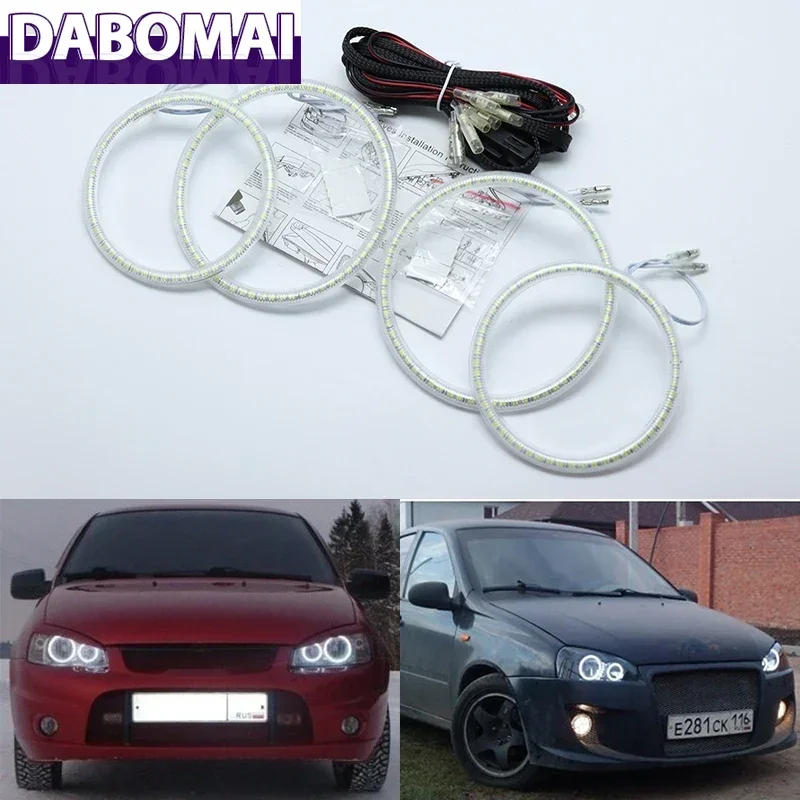 

Ультра яркий SMD белый светодиодный комплект Angel Eyes 2600LM 12V Halo Ring Day Light для Lada Kalina 1119 1118 1117 119 117 2005-2013