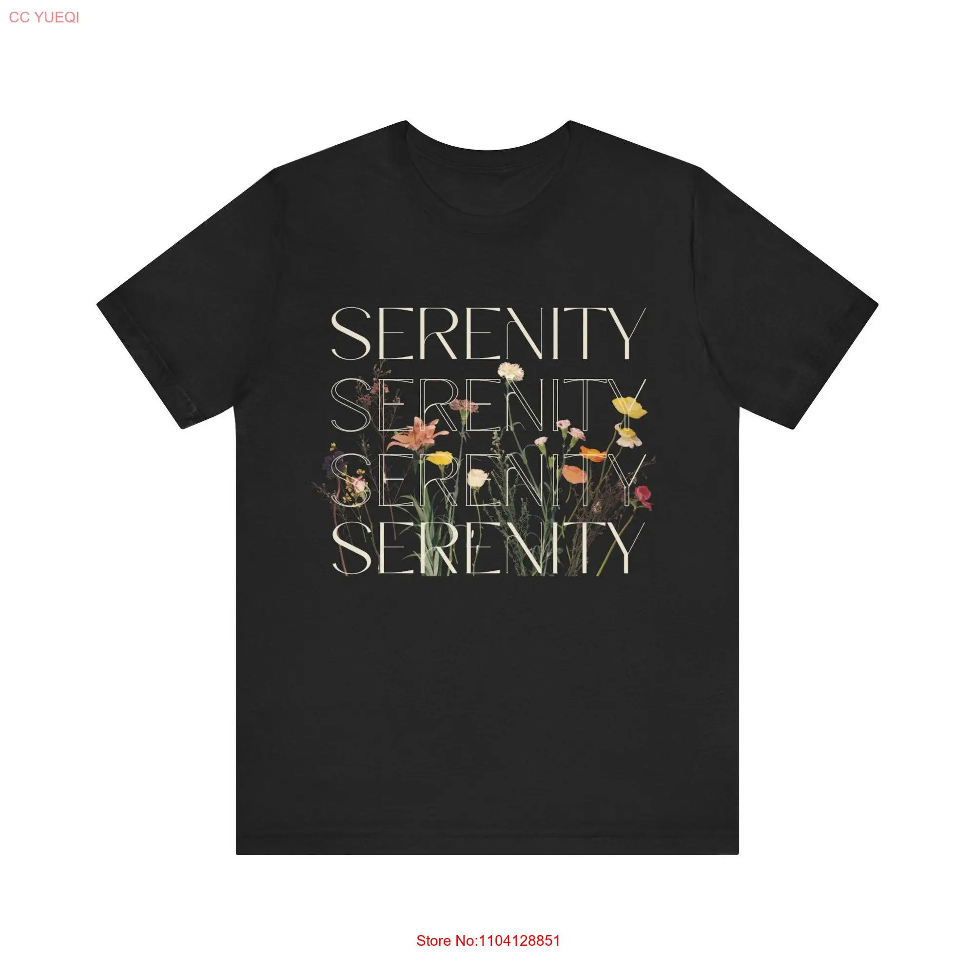 Addiction Recovery T Shirt Serenity Blooms  long or short sleeves