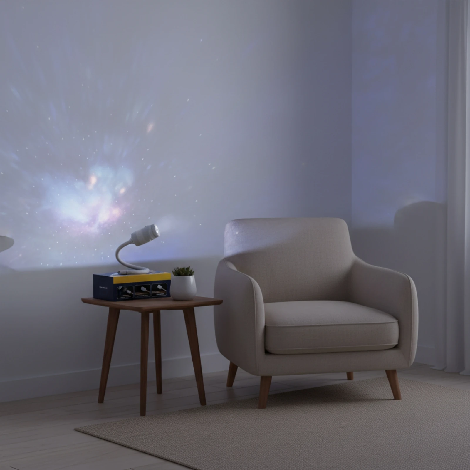 Galaxy Night Light Light Flexible Star Light with Projection Films Starry Night Light Compact Gooseneck Lamp Ambient