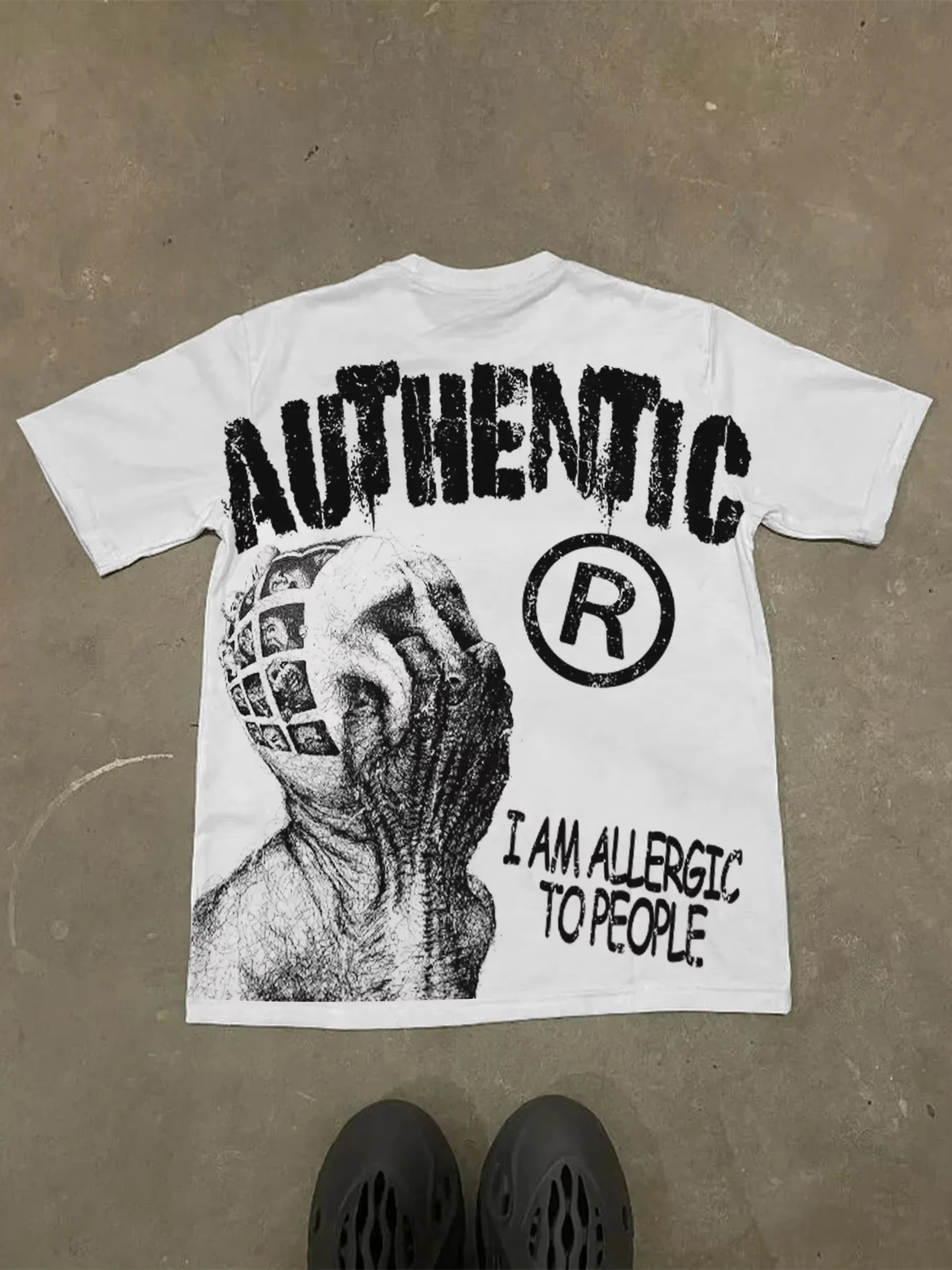 Harajuku Buchstaben-Grafik T-Shirts Y2k Oberteile Herren Damen High Street Oversized T-Shirt Pro Choice Streetwear Vintage Erwachsene/Kinder Tee – Detail 12
