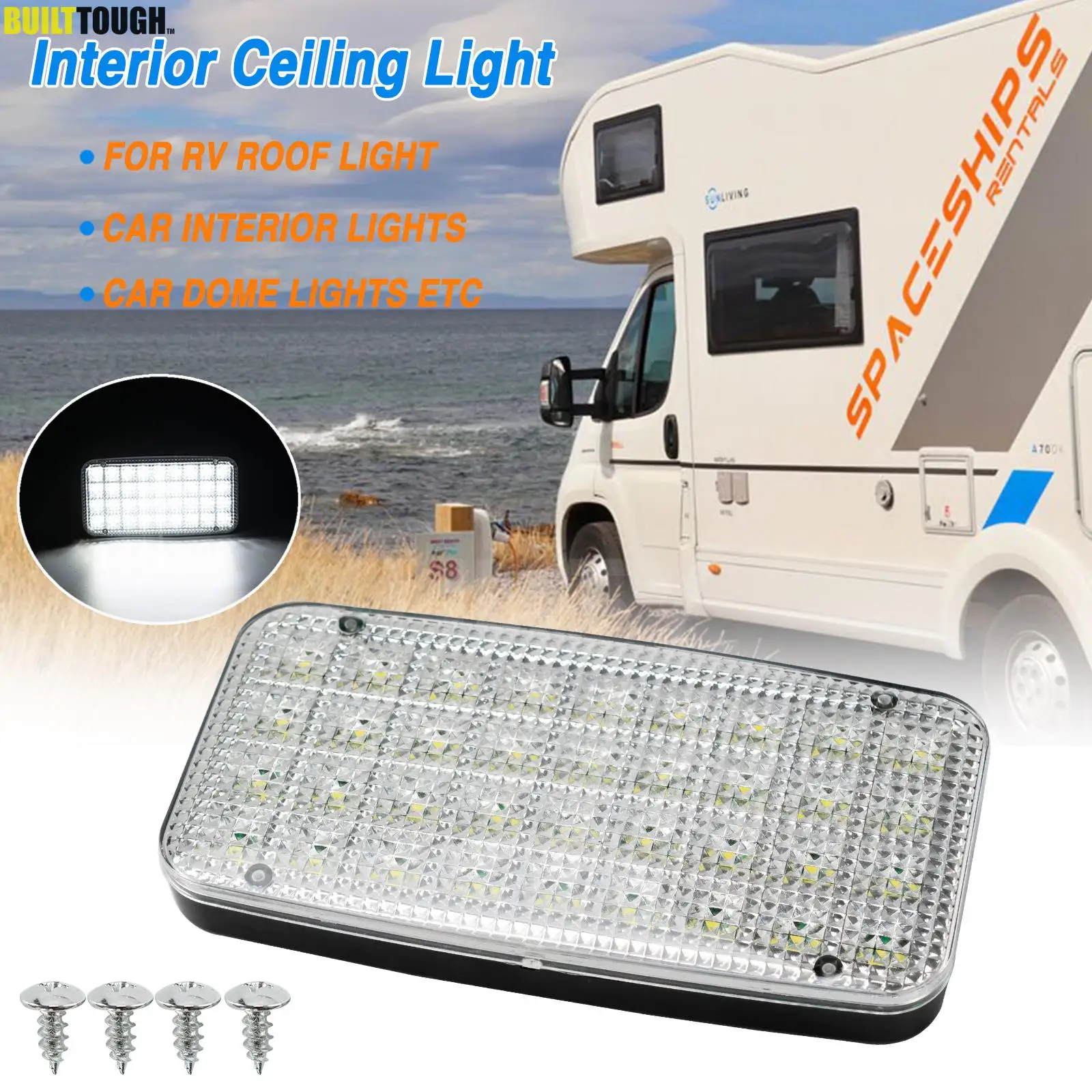 Universal 36 LED Spot Interior Light Ceiling Dome Roof Reading Lamp Cabin Blinker With Switch Trunk Van Bus Caravan Trailer RV