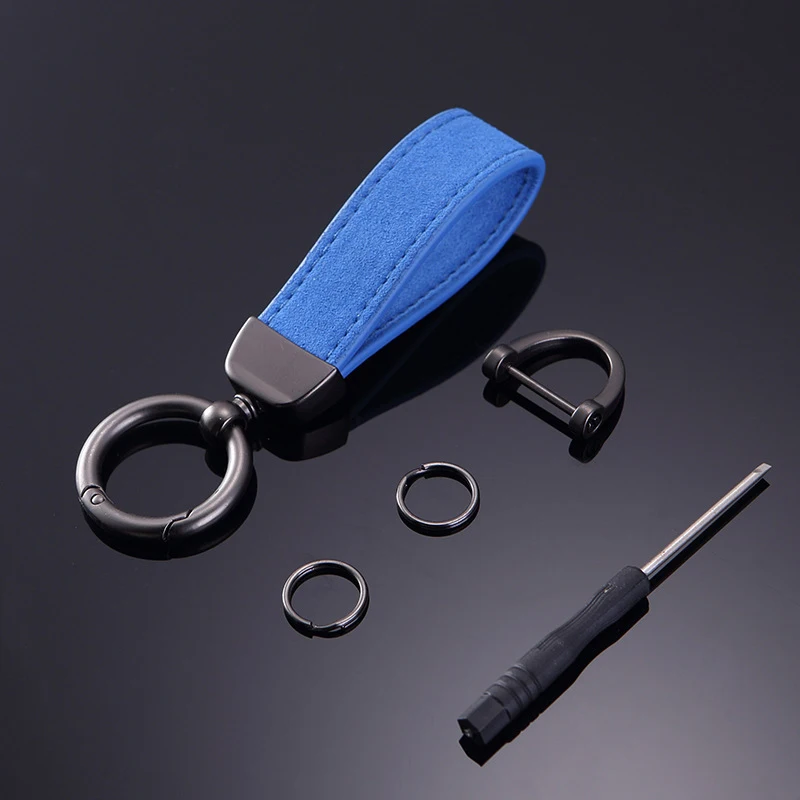 Car Key Strap Holder Men Women Waist Wallet Keyring Classic PU Leather Keychain 1PC Simple Design Practical Gift Accessories 6