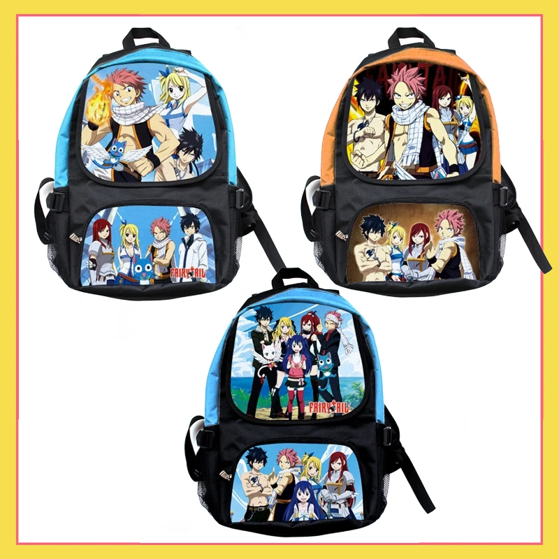 

Anime Peripheral Backpack Fairy Tail Fashion Large Capacity Middle School High School and College Backpack Ornament Collection