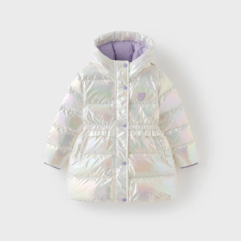 ديف بيلا الفتيات رشاقته أسفل سترة سترة الأطفال شتاء دافئ مقنعين أسفل معاطف مقاوم للماء في الهواء الطلق أبلى الملابس DK4243156 #4
