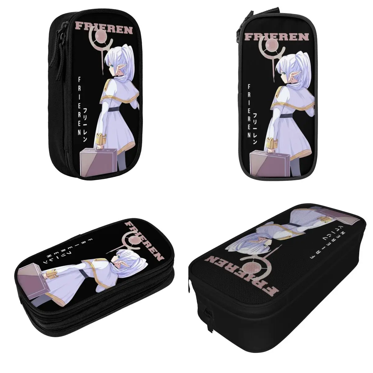 Sousou No Frieren Pencil Case Anime Pencilcases Pen Box Girls Boys Big Capacity Pencil Bags School Supplies Zipper Stationery