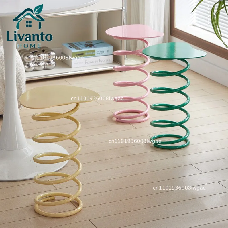 

Creative Spring Low Stool For Home Use Small Apartment Dining Table Stool Shoe-changing Stool