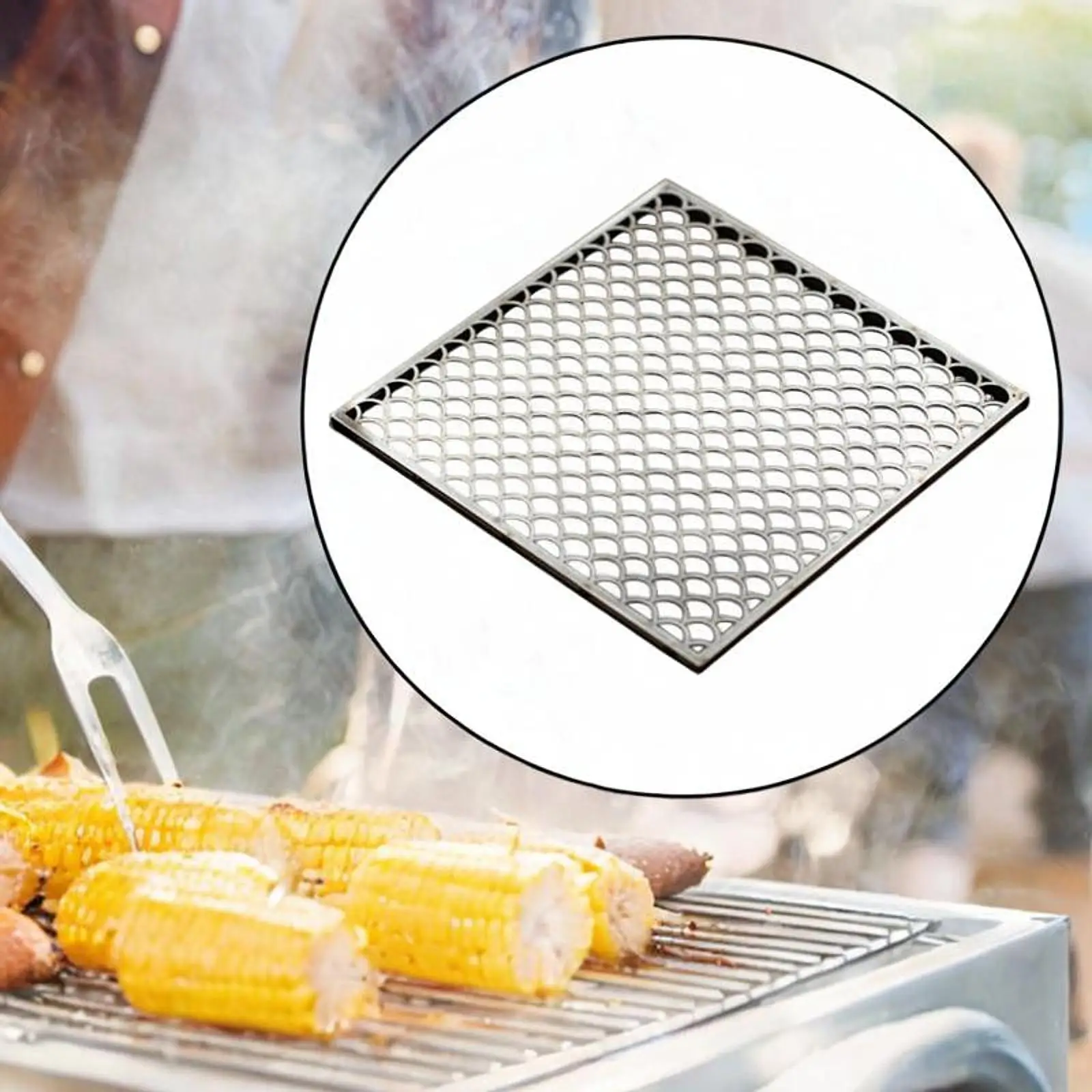 Fire Pit Grill Grate 9inchx9inch Cooking Grate for Furnace Outdoor Backyard